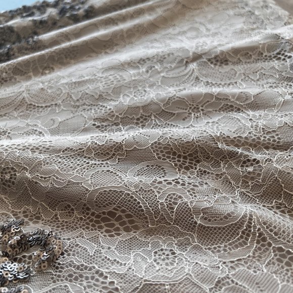 BCBGMAXAZRIA ABIGAIL PAISLEY SEQUINED COCKTAIL DRESS - Picture 8 of 14